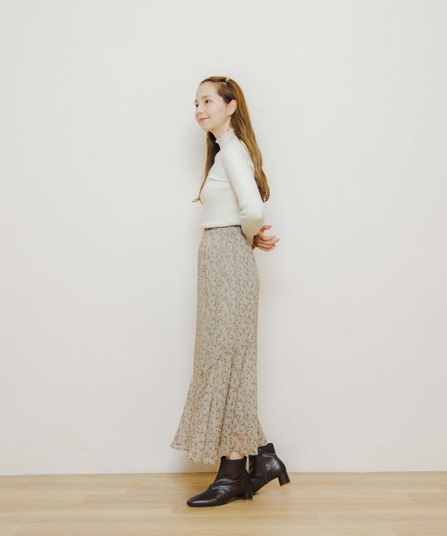 flower(フラワー)の「ブライトリブニット3(ニット/セーター・レディース・グレー/ピンク/ブラウン/ベージュ/アイボリー・FREE)」の9枚目の写真