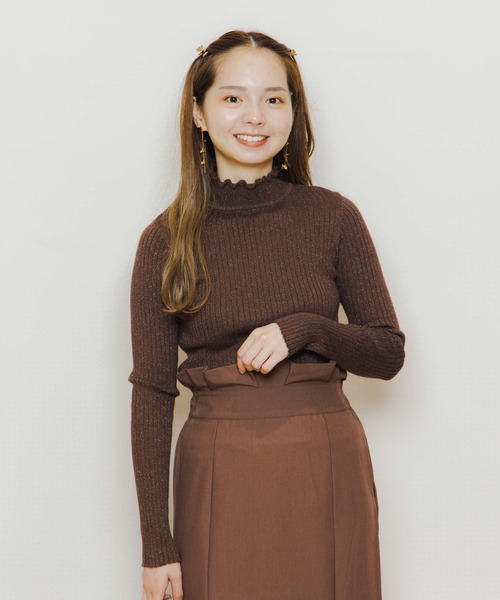 flower(フラワー)の「ブライトリブニット3(ニット/セーター・レディース・グレー/ピンク/ブラウン/ベージュ/アイボリー・FREE)」の17枚目の写真