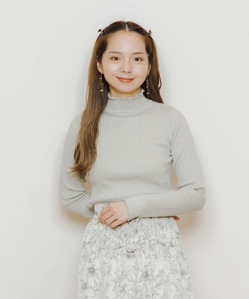 flower(フラワー)の「ブライトリブニット3(ニット/セーター・レディース・グレー/ピンク/ブラウン/ベージュ/アイボリー・FREE)」の20枚目の写真