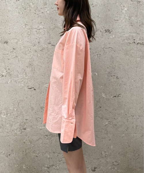 EPIMI E'PIMMY(エピミエピミー)の「〈ユニセックス〉ロングカフスオーバーシャツ(シャツ/ブラウス・レディース・オフホワイト/ピンク/ブルー/アイボリー・MEDIUM)」の18枚目の写真