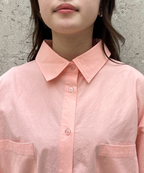 EPIMI E'PIMMY(エピミエピミー)の「〈ユニセックス〉ロングカフスオーバーシャツ(シャツ/ブラウス・レディース・オフホワイト/ピンク/ブルー/アイボリー・MEDIUM)」の10枚目の写真