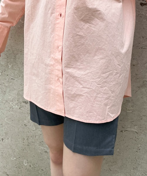 EPIMI E'PIMMY(エピミエピミー)の「〈ユニセックス〉ロングカフスオーバーシャツ(シャツ/ブラウス・レディース・オフホワイト/ピンク/ブルー/アイボリー・MEDIUM)」の8枚目の写真