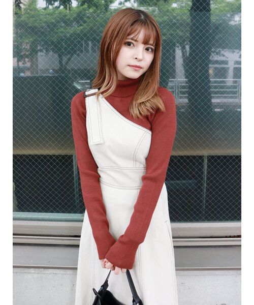 MURUA（ムルーア）の「ワンショルダーデニムワンピース