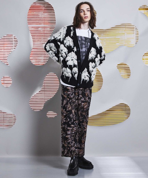 MAISON SPECIAL（メゾンスペシャル）の「《ユニセックスアイテム》アブストラクトハンドプリントオーバーサイズステッチクルーネックロングスリーブTシャツ【MAISON SPECIAL/メゾンスペシャル】（Tシャツ/カットソー・メンズ・ブラック/オフホワイト・1/2/0）」の12枚目の写真