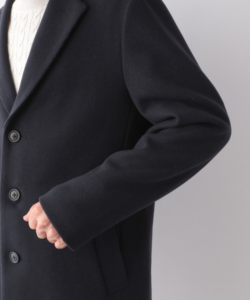 ウール混合テーラードショートコートブラック GLOBAL WORK（グローバルワーク）の「WT チェスターコート/268993