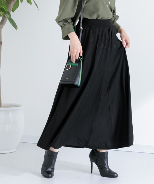 Paradise Picnic(パラダイスピクニック)の「リブ切替フレアスカート(スカート・レディース・ブラック/パープル/グリーン・FREE)」の2枚目の写真