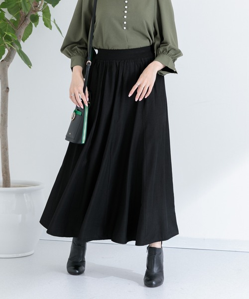 Paradise Picnic(パラダイスピクニック)の「リブ切替フレアスカート(スカート・レディース・ブラック/パープル/グリーン・FREE)」の4枚目の写真