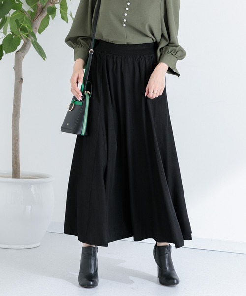 Paradise Picnic(パラダイスピクニック)の「リブ切替フレアスカート(スカート・レディース・ブラック/パープル/グリーン・FREE)」の6枚目の写真