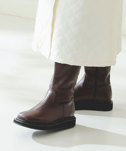 B:MING by BEAMS（ビーミングバイビームス）の「B:MING by BEAMS / プラットフォーム ロング ブーツ（ブーツ・レディース・ダークブラウン/ブラック・23.5/22.5/24.5）」の9枚目の写真