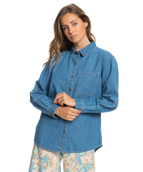 ROXY(ロキシー)の「SEASIDE TOWN DENIM/ロキシーデニムシャツ(シャツ/ブラウス・レディース・ブルー・X-SMALL/MEDIUM/SMALL)」の7枚目の写真
