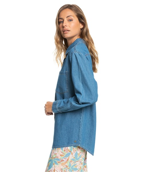 ROXY(ロキシー)の「SEASIDE TOWN DENIM/ロキシーデニムシャツ(シャツ/ブラウス・レディース・ブルー・X-SMALL/MEDIUM/SMALL)」の9枚目の写真