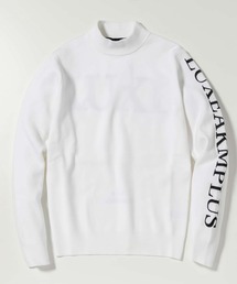 LUXEAKMPLUS(リュクスエイケイエムプラス)ゴルフ バックロゴモックネックニット