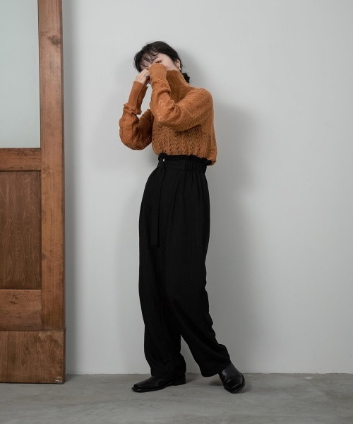 lawgy(ラウジー)の「openwork high neck knit tops(ニット/セーター・レディース・オレンジ系その他/アイボリー/グリーン系その他・FREE)」の9枚目の写真