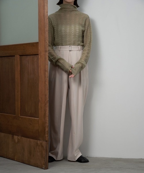 lawgy(ラウジー)の「openwork high neck knit tops(ニット/セーター・レディース・オレンジ系その他/アイボリー/グリーン系その他・FREE)」の12枚目の写真