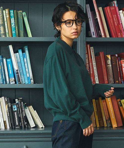U.S. POLO ASSN.(ユーエスポロアッスン)の「U.S. POLO ASSN. /ユーエスポロアッスン 別注 ワンポイント刺繍 ボリュームスリーブポロニットプルオーバー(ポロシャツ・レディース・ブラック×ホワイト/イエロー/アイボリー/ブラック/ブルーグリーン・FREE)」の21枚目の写真