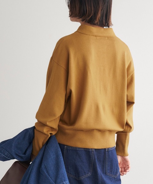 U.S. POLO ASSN.(ユーエスポロアッスン)の「U.S. POLO ASSN. /ユーエスポロアッスン 別注 ワンポイント刺繍 ボリュームスリーブポロニットプルオーバー(ポロシャツ・レディース・ブラック×ホワイト/イエロー/アイボリー/ブラック/ブルーグリーン・FREE)」の22枚目の写真