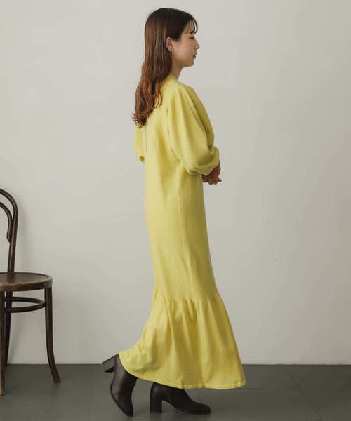 SENSE OF PLACE by URBAN RESEARCH（センスオブプレイスバイアーバンリサーチ）の「マトンスリーブマーメイドワンピース（ワンピース・レディース・ブルー/ブラック/アイボリー/イエロー・ONE）」の8枚目の写真
