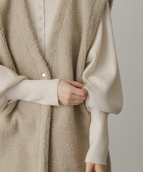 SENSE OF PLACE by URBAN RESEARCH（センスオブプレイスバイアーバンリサーチ）の「マトンスリーブマーメイドワンピース（ワンピース・レディース・ブルー/ブラック/アイボリー/イエロー・ONE）」の12枚目の写真