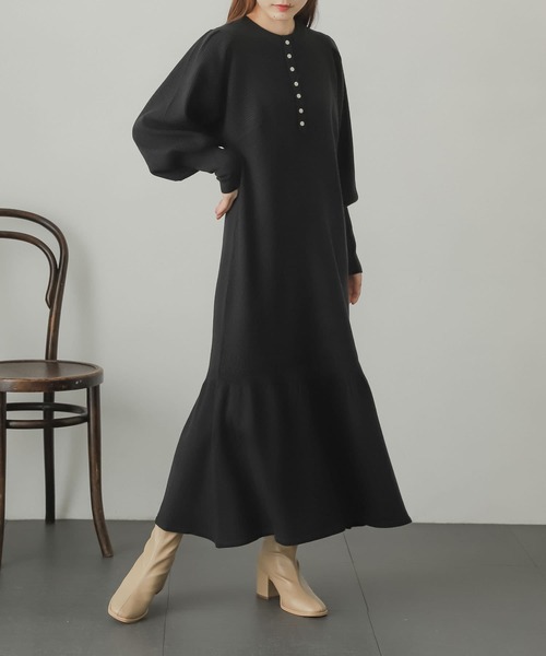 SENSE OF PLACE by URBAN RESEARCH（センスオブプレイスバイアーバンリサーチ）の「マトンスリーブマーメイドワンピース（ワンピース・レディース・ブルー/ブラック/アイボリー/イエロー・ONE）」の21枚目の写真