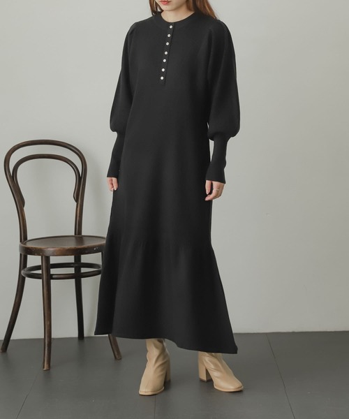 SENSE OF PLACE by URBAN RESEARCH（センスオブプレイスバイアーバンリサーチ）の「マトンスリーブマーメイドワンピース（ワンピース・レディース・ブルー/ブラック/アイボリー/イエロー・ONE）」の22枚目の写真