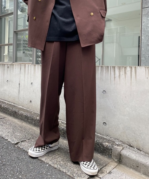 CIAOPANIC(チャオパニック)の「【セットアップ】TRワイドパンツ(スラックス・メンズ・ネイビー/ブラウン/グレー・MEDIUM/LARGE)」の3枚目の写真