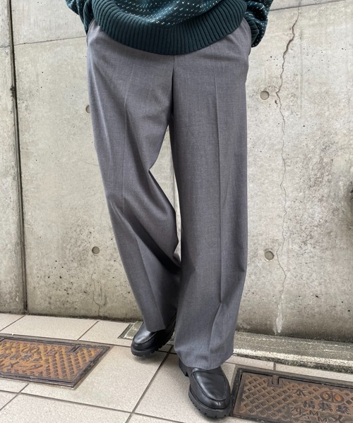 CIAOPANIC(チャオパニック)の「【セットアップ】TRワイドパンツ(スラックス・メンズ・ネイビー/ブラウン/グレー・MEDIUM/LARGE)」の2枚目の写真