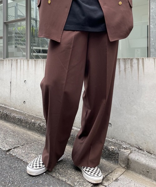CIAOPANIC(チャオパニック)の「【セットアップ】TRワイドパンツ(スラックス・メンズ・ネイビー/ブラウン/グレー・MEDIUM/LARGE)」の17枚目の写真