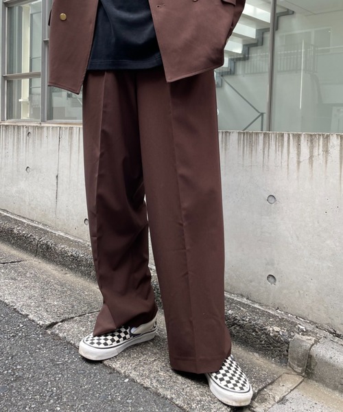 CIAOPANIC(チャオパニック)の「【セットアップ】TRワイドパンツ(スラックス・メンズ・ネイビー/ブラウン/グレー・MEDIUM/LARGE)」の5枚目の写真