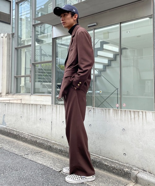 CIAOPANIC(チャオパニック)の「【セットアップ】TRワイドパンツ(スラックス・メンズ・ネイビー/ブラウン/グレー・MEDIUM/LARGE)」の18枚目の写真