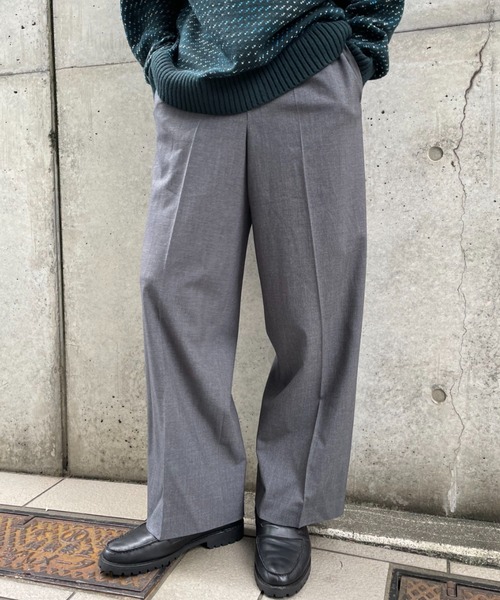 CIAOPANIC(チャオパニック)の「【セットアップ】TRワイドパンツ(スラックス・メンズ・ネイビー/ブラウン/グレー・MEDIUM/LARGE)」の8枚目の写真