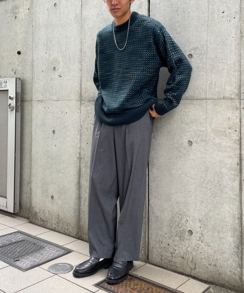 CIAOPANIC(チャオパニック)の「【セットアップ】TRワイドパンツ(スラックス・メンズ・ネイビー/ブラウン/グレー・MEDIUM/LARGE)」の13枚目の写真