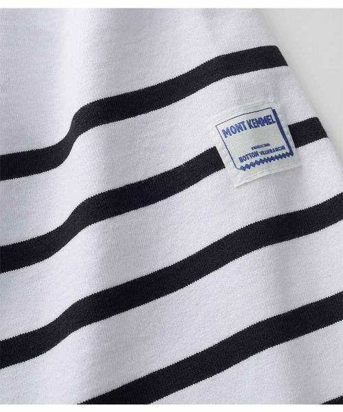 IEDIT（イディット）の「ＩＥＤＩＴ　ＭＯＮＴ　ＫＥＭＭＥＬ　ビッグシルエットバスクボーダートップス〈ブラック×ホワイト〉（Tシャツ/カットソー・レディース・ホワイト×ブラック・36/38/40/42）」の4枚目の写真