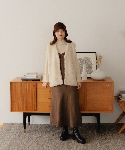 flower（フラワー）の「フラッフィベスト（ベスト・レディース・アイボリー・FREE）」の20枚目の写真