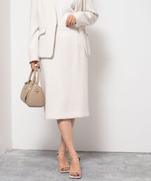 ウォッシャブルダブルクロススーツスカート