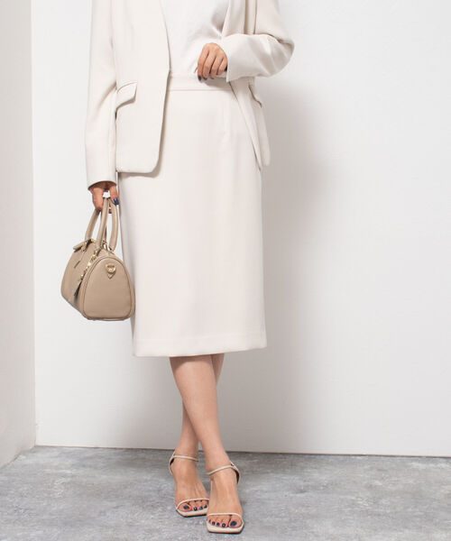 NOLLEY’S(ノーリーズ)の「ウォッシャブルダブルクロススーツスカート(スカート・レディース・ネイビー/ベージュ・36/38/40)」の1枚目の写真