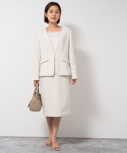 NOLLEY’S(ノーリーズ)の「ウォッシャブルダブルクロススーツスカート(スカート・レディース・ネイビー/ベージュ・36/38/40)」の20枚目の写真