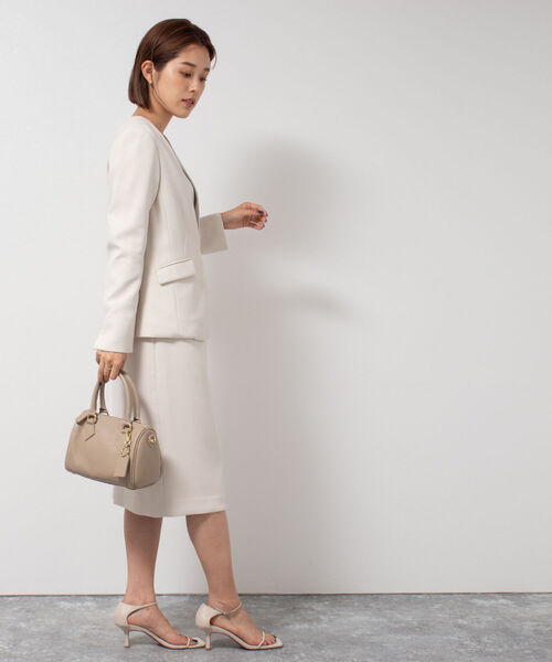 NOLLEY’S(ノーリーズ)の「ウォッシャブルダブルクロススーツスカート(スカート・レディース・ネイビー/ベージュ・36/38/40)」の3枚目の写真