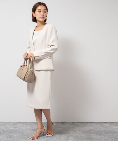 NOLLEY’S(ノーリーズ)の「ウォッシャブルダブルクロススーツスカート(スカート・レディース・ネイビー/ベージュ・36/38/40)」の6枚目の写真