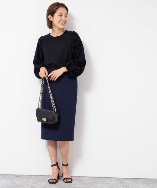 NOLLEY’S(ノーリーズ)の「ウォッシャブルダブルクロススーツスカート(スカート・レディース・ネイビー/ベージュ・36/38/40)」の14枚目の写真