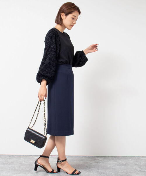 NOLLEY’S(ノーリーズ)の「ウォッシャブルダブルクロススーツスカート(スカート・レディース・ネイビー/ベージュ・36/38/40)」の21枚目の写真