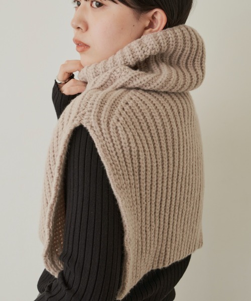 Aunt Marie's（アントマリーズ）の「ハイネックスヌード（ネックウォーマー/スヌード・レディース・アイボリー/ライム/ベージュ・FREE）」の19枚目の写真