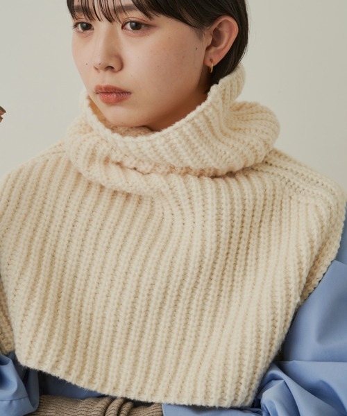 Aunt Marie's（アントマリーズ）の「ハイネックスヌード（ネックウォーマー/スヌード・レディース・アイボリー/ライム/ベージュ・FREE）」の12枚目の写真