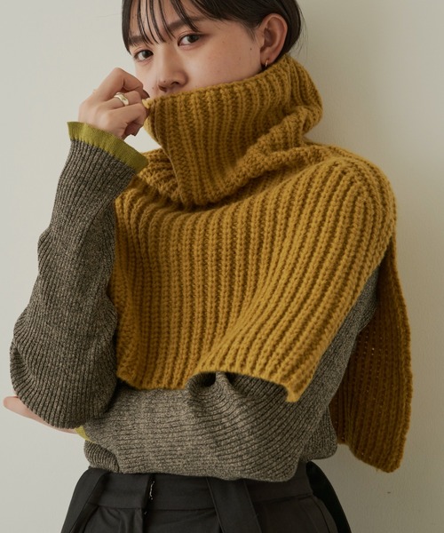 Aunt Marie's（アントマリーズ）の「ハイネックスヌード（ネックウォーマー/スヌード・レディース・アイボリー/ライム/ベージュ・FREE）」の20枚目の写真