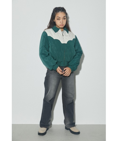 LAGUA GEM(ラグアジェム)の「BI COLOR COMPACT JK コンパクトジャケット(ダウンジャケット/コート・レディース・アイボリー/グリーン・FREE)」の11枚目の写真