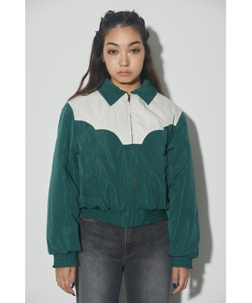 LAGUA GEM(ラグアジェム)の「BI COLOR COMPACT JK コンパクトジャケット(ダウンジャケット/コート・レディース・アイボリー/グリーン・FREE)」の6枚目の写真