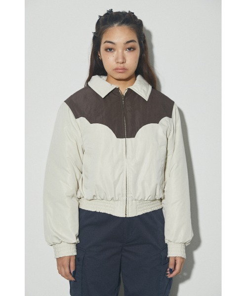 LAGUA GEM(ラグアジェム)の「BI COLOR COMPACT JK コンパクトジャケット(ダウンジャケット/コート・レディース・アイボリー/グリーン・FREE)」の13枚目の写真