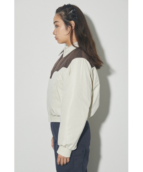 LAGUA GEM(ラグアジェム)の「BI COLOR COMPACT JK コンパクトジャケット(ダウンジャケット/コート・レディース・アイボリー/グリーン・FREE)」の5枚目の写真