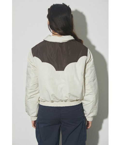 LAGUA GEM(ラグアジェム)の「BI COLOR COMPACT JK コンパクトジャケット(ダウンジャケット/コート・レディース・アイボリー/グリーン・FREE)」の4枚目の写真