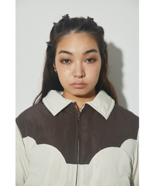 LAGUA GEM(ラグアジェム)の「BI COLOR COMPACT JK コンパクトジャケット(ダウンジャケット/コート・レディース・アイボリー/グリーン・FREE)」の10枚目の写真