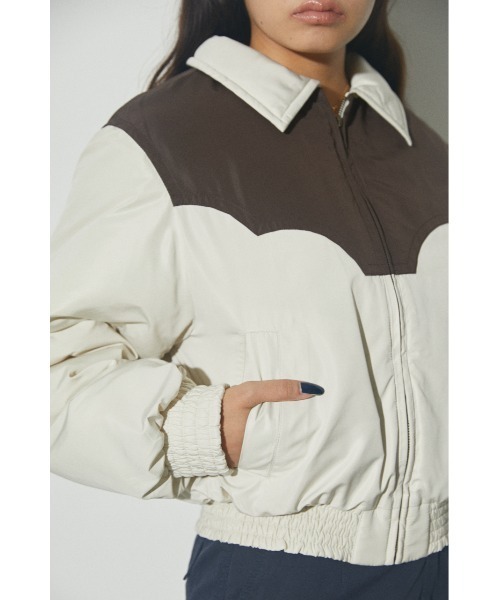 LAGUA GEM(ラグアジェム)の「BI COLOR COMPACT JK コンパクトジャケット(ダウンジャケット/コート・レディース・アイボリー/グリーン・FREE)」の12枚目の写真